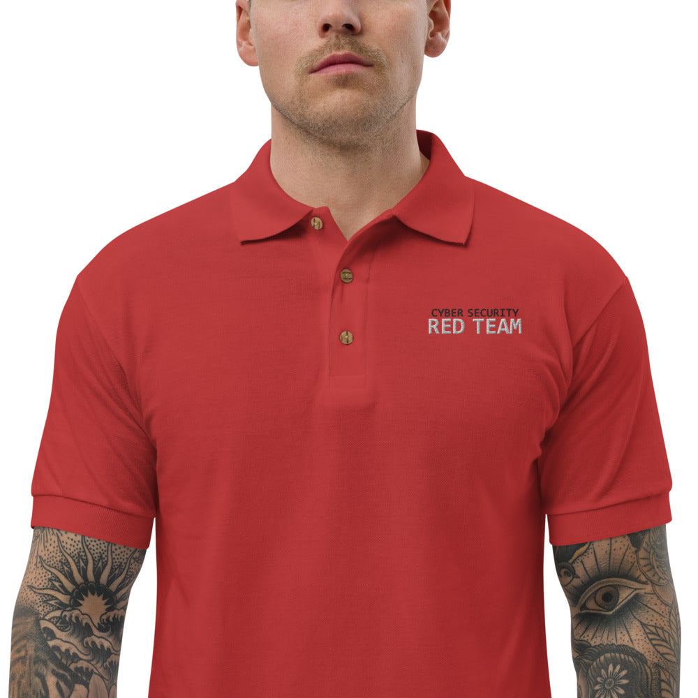 Cyber Security Red Team - Embroidered Polo Shirt by DarkByteGear