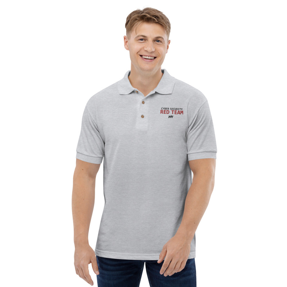 Cyber security Red Team - Embroidered Polo Shirt by DarkByteGear