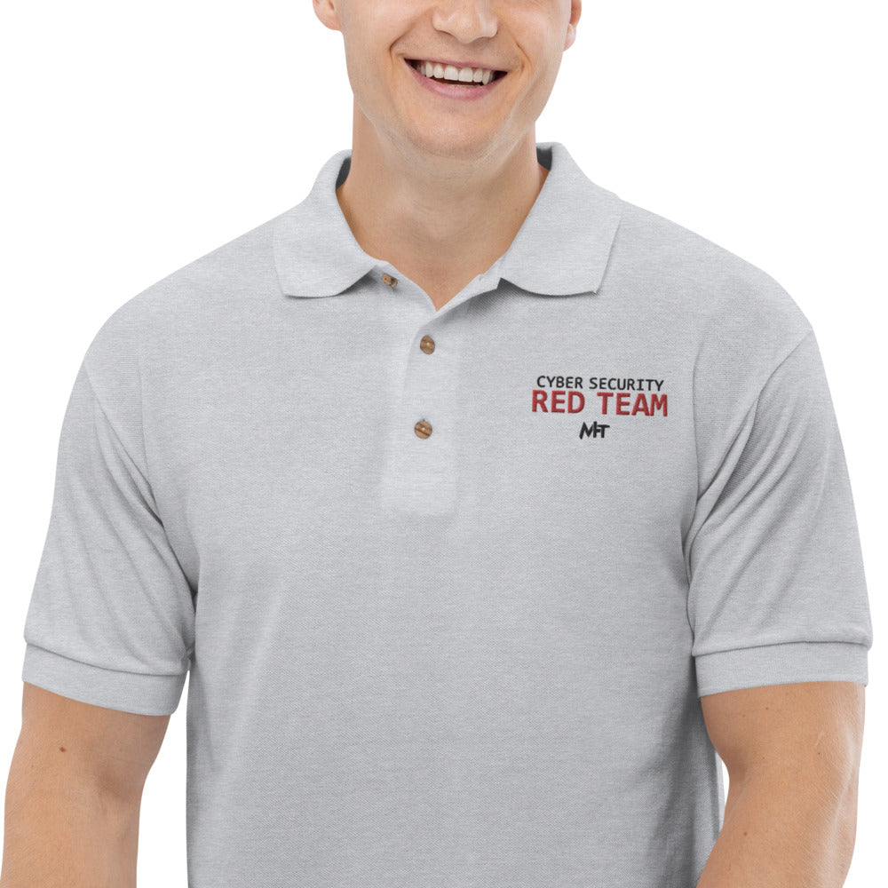 Cyber security Red Team - Embroidered Polo Shirt by DarkByteGear