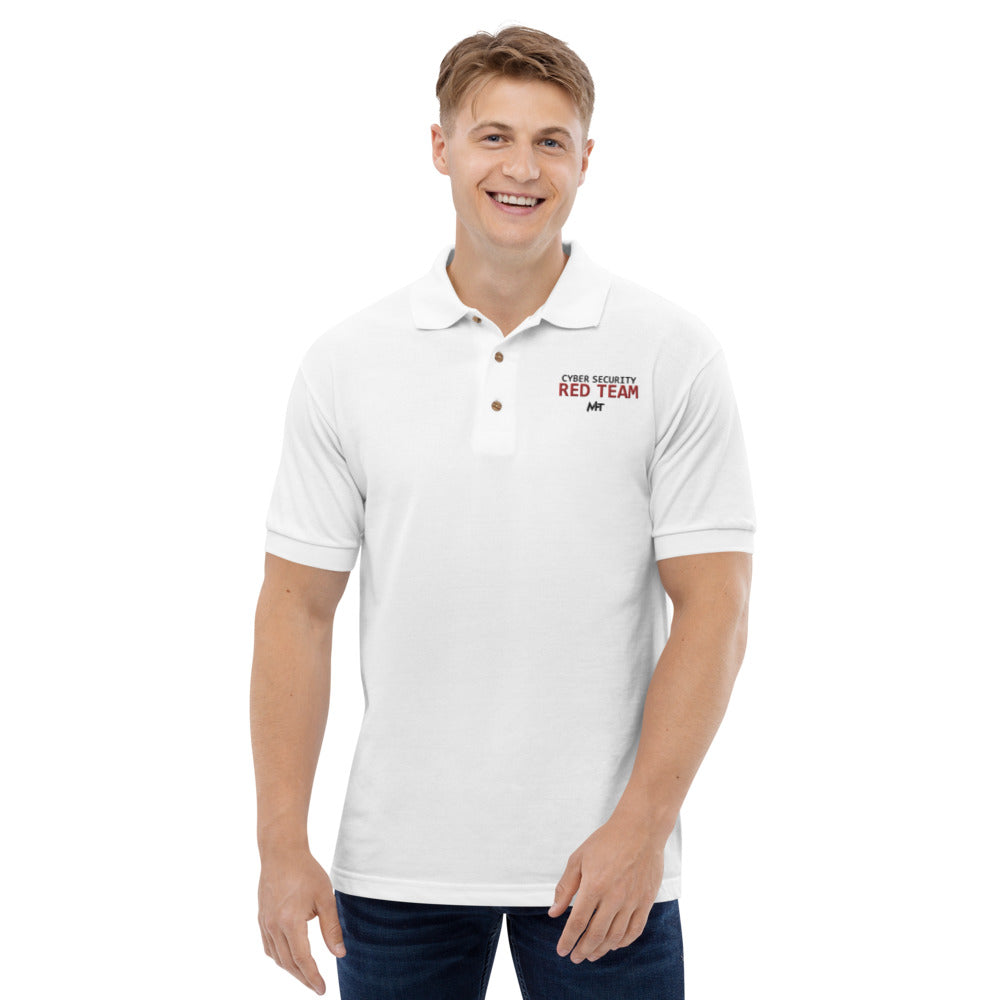 Cyber security Red Team - Embroidered Polo Shirt by DarkByteGear