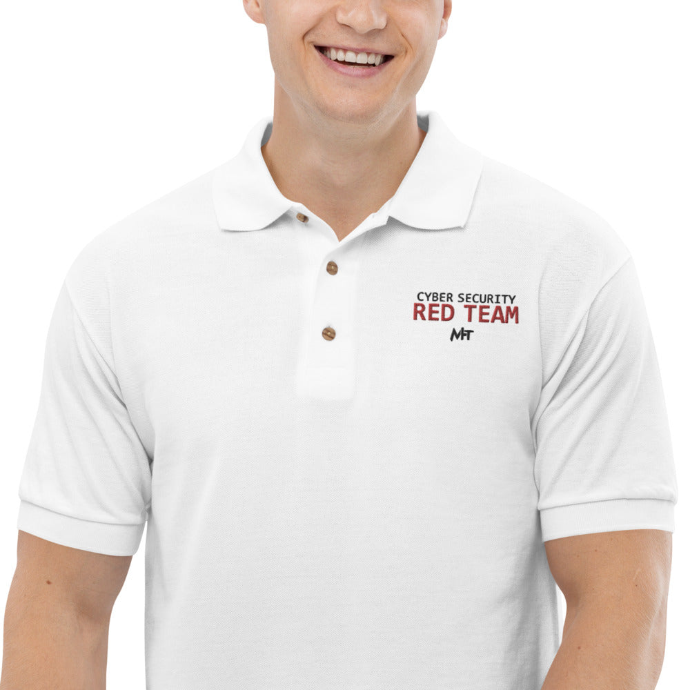 Cyber security Red Team - Embroidered Polo Shirt by DarkByteGear