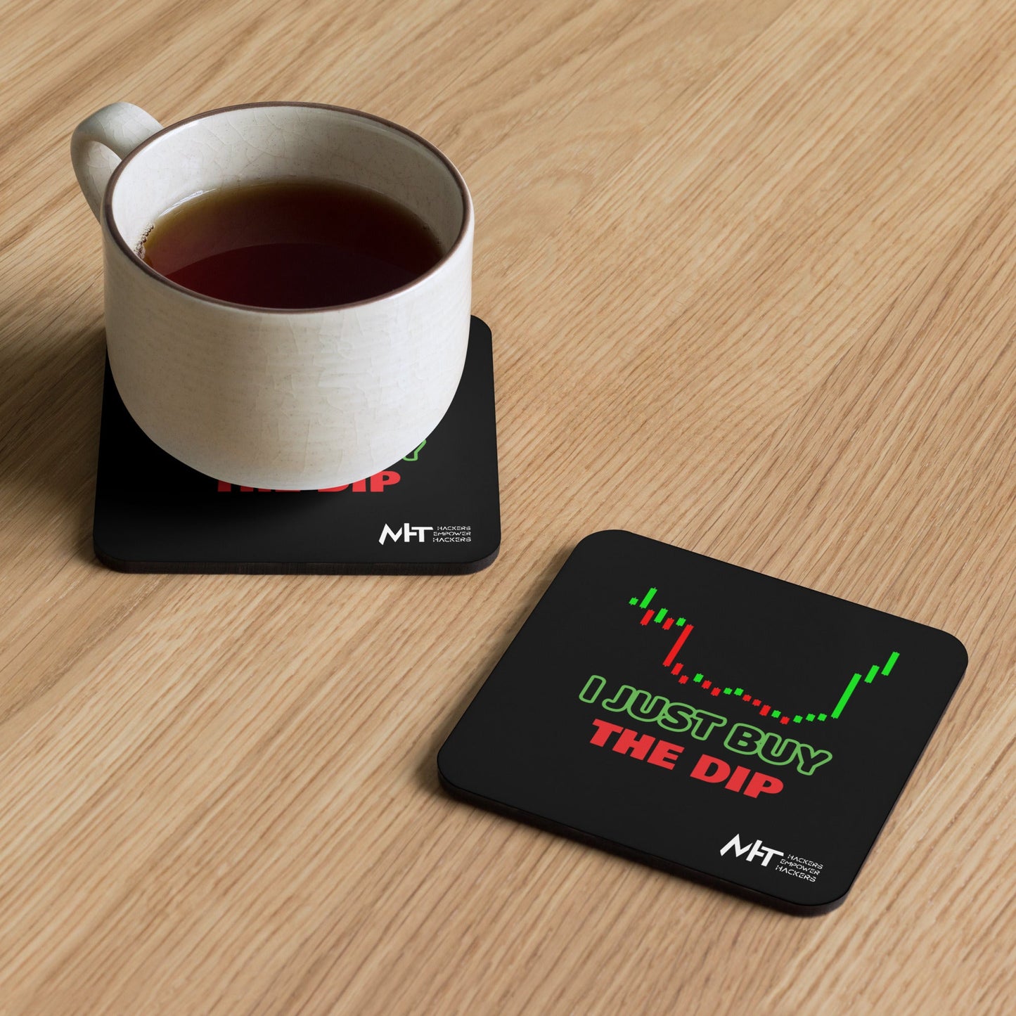 I just Buy the Dip - Cork-back coaster by DarkByteGear