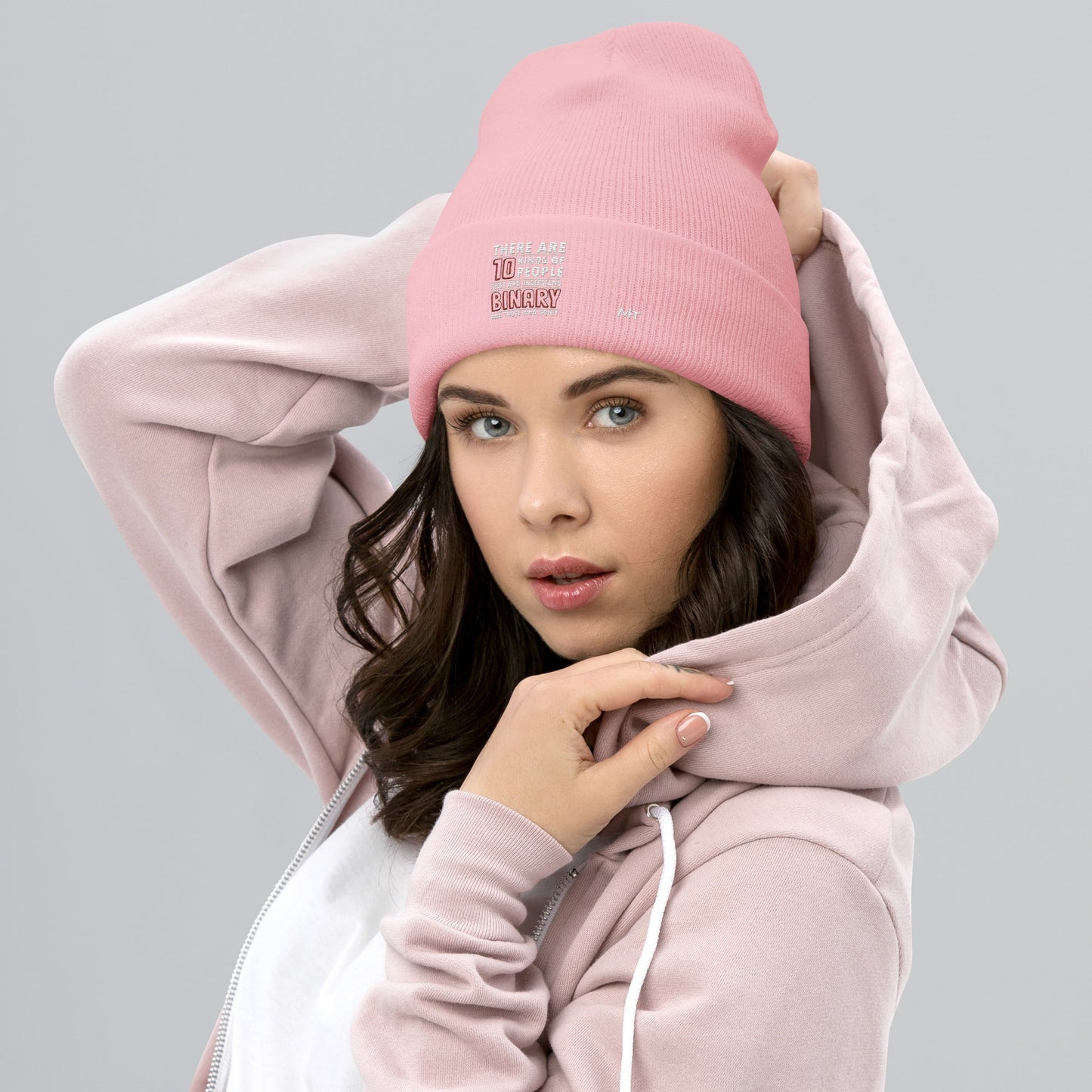 There are 10 kinds of People - Cuffed Beanie by DarkByteGear
