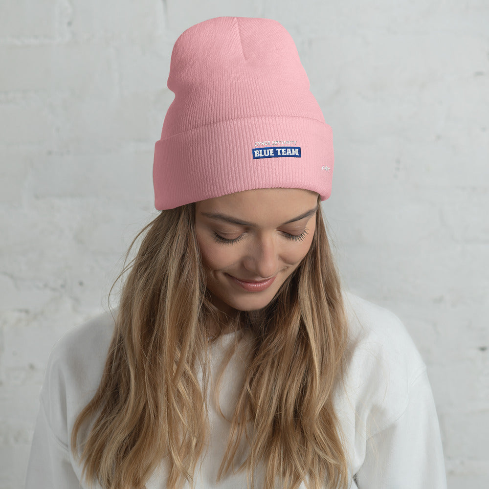 Cyber Security Blue Team V10 - Cuffed Beanie by DarkByteGear