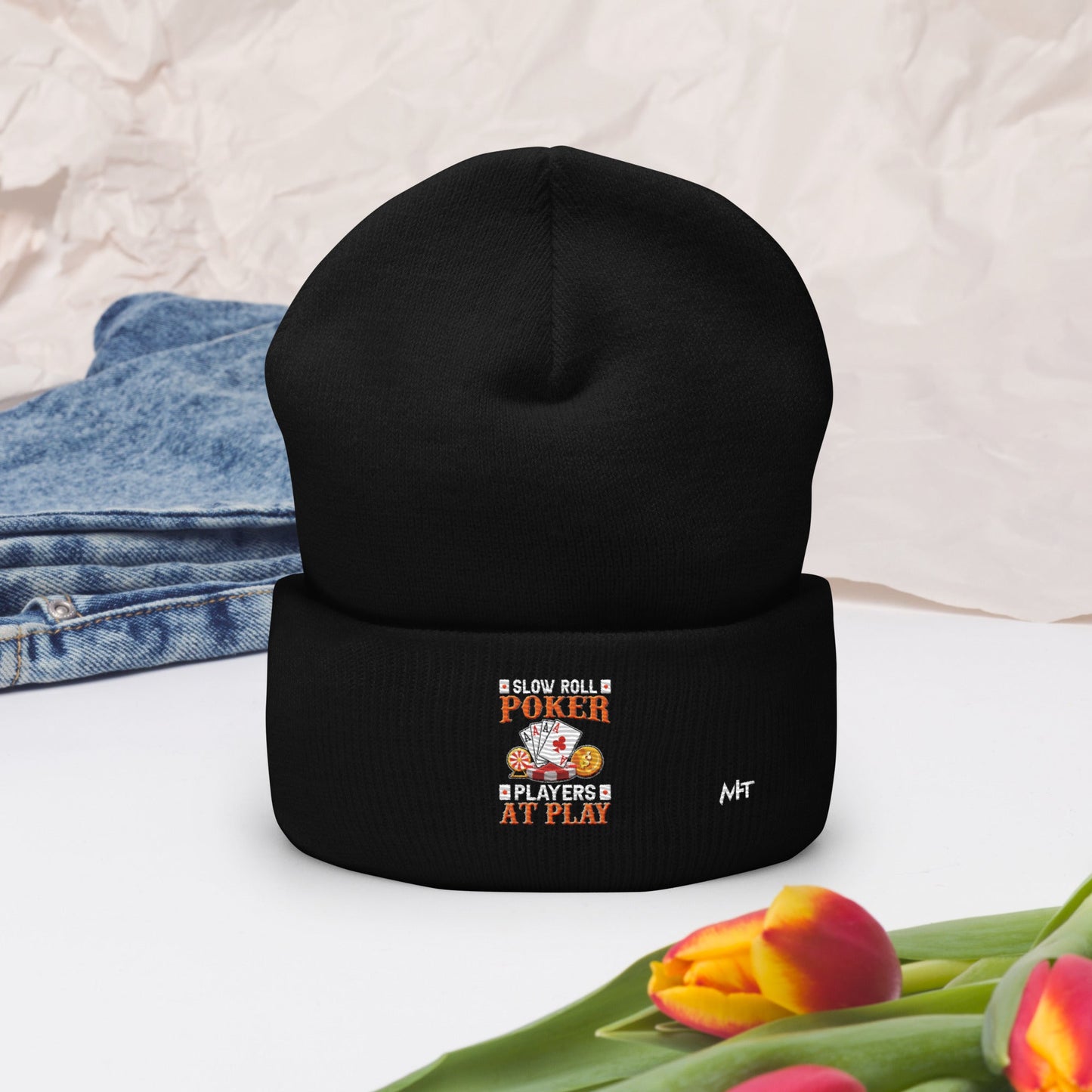 Slow Roll Poker; Players at Play - Cuffed Beanie by DarkByteGear