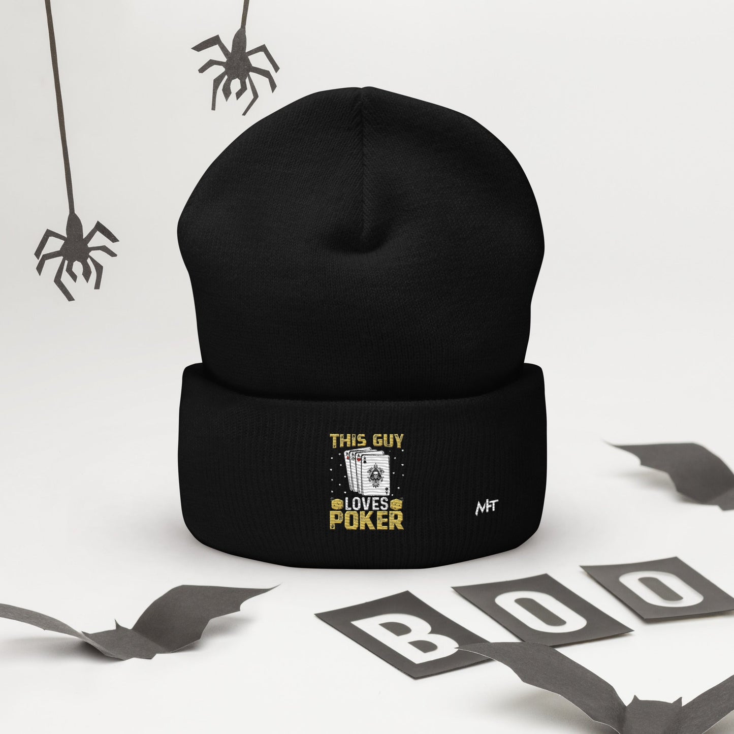 This Guy Loves Poker - Cuffed Beanie by DarkByteGear