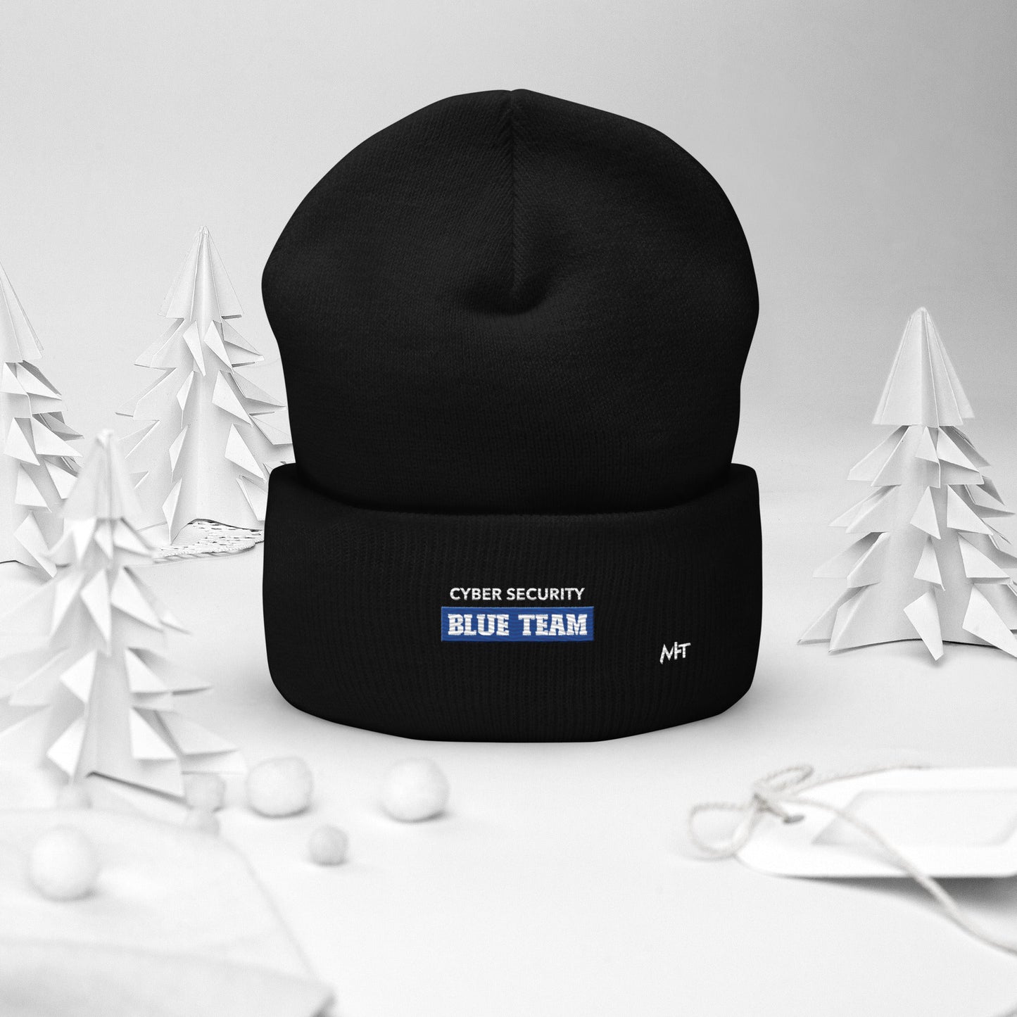 Cyber Security Blue Team V10 - Cuffed Beanie by DarkByteGear