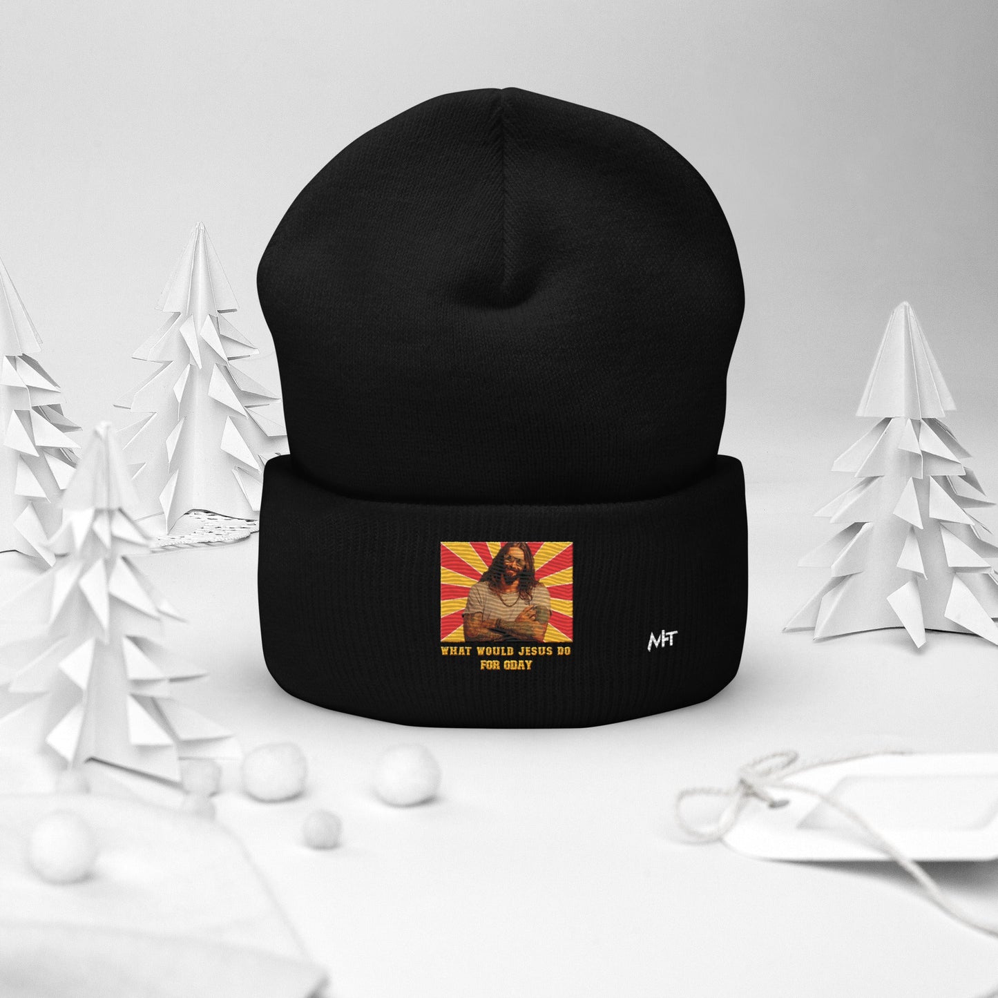 What would Jesus do for 0day v1 - Cuffed Beanie by DarkByteGear