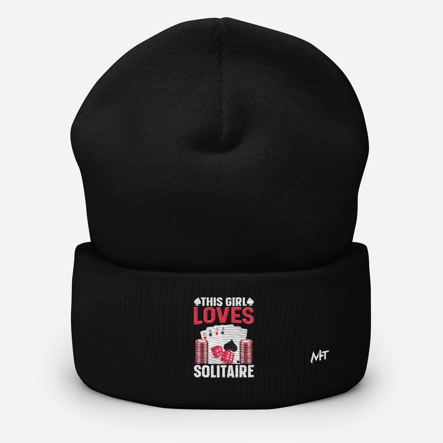 This Girl Loves Solitaire - Cuffed Beanie by DarkByteGear