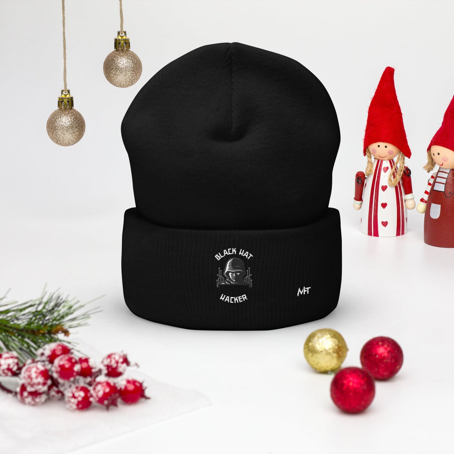 Black Hat Hacker - Cuffed Beanie by DarkByteGear