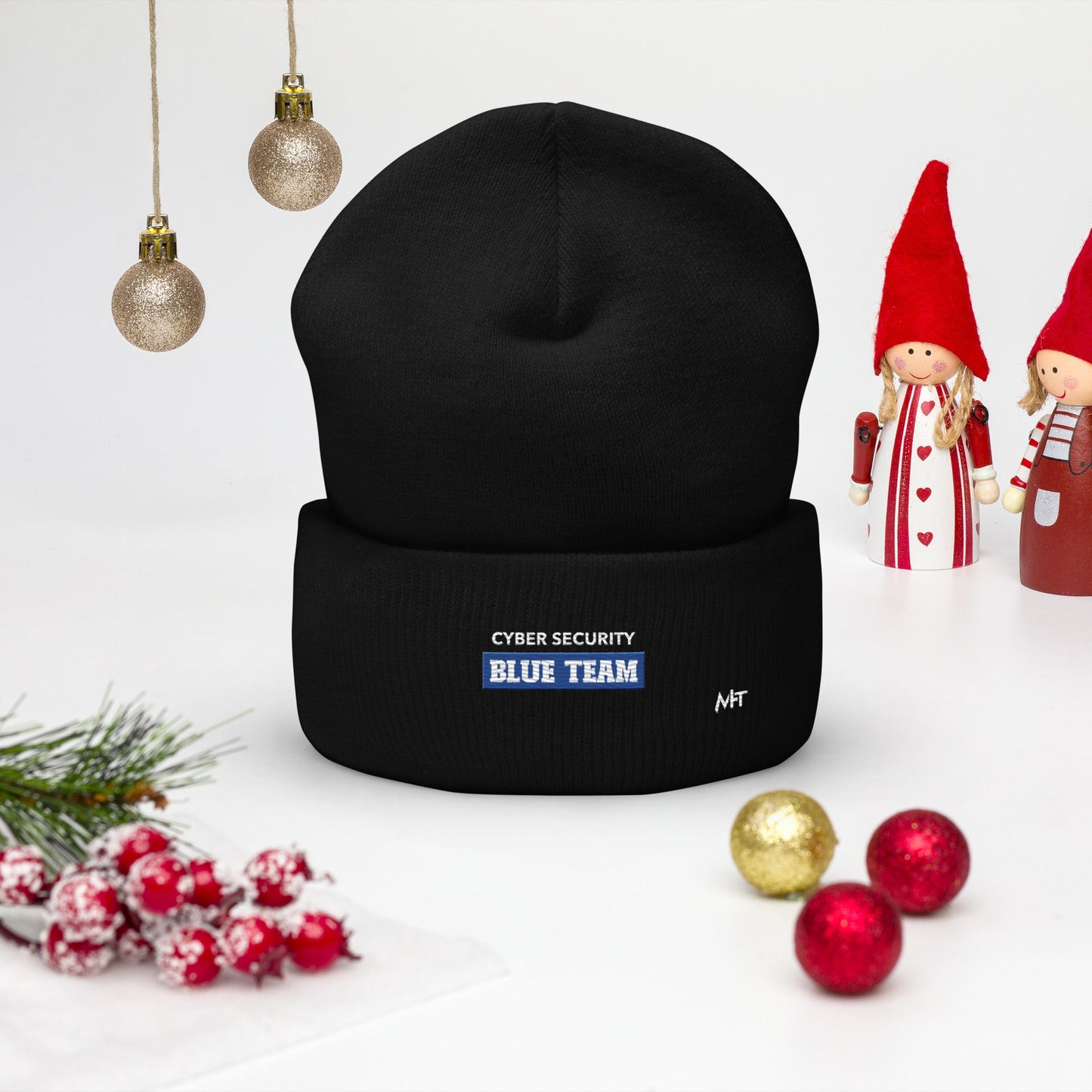 Cyber Security Blue Team V10 - Cuffed Beanie by DarkByteGear