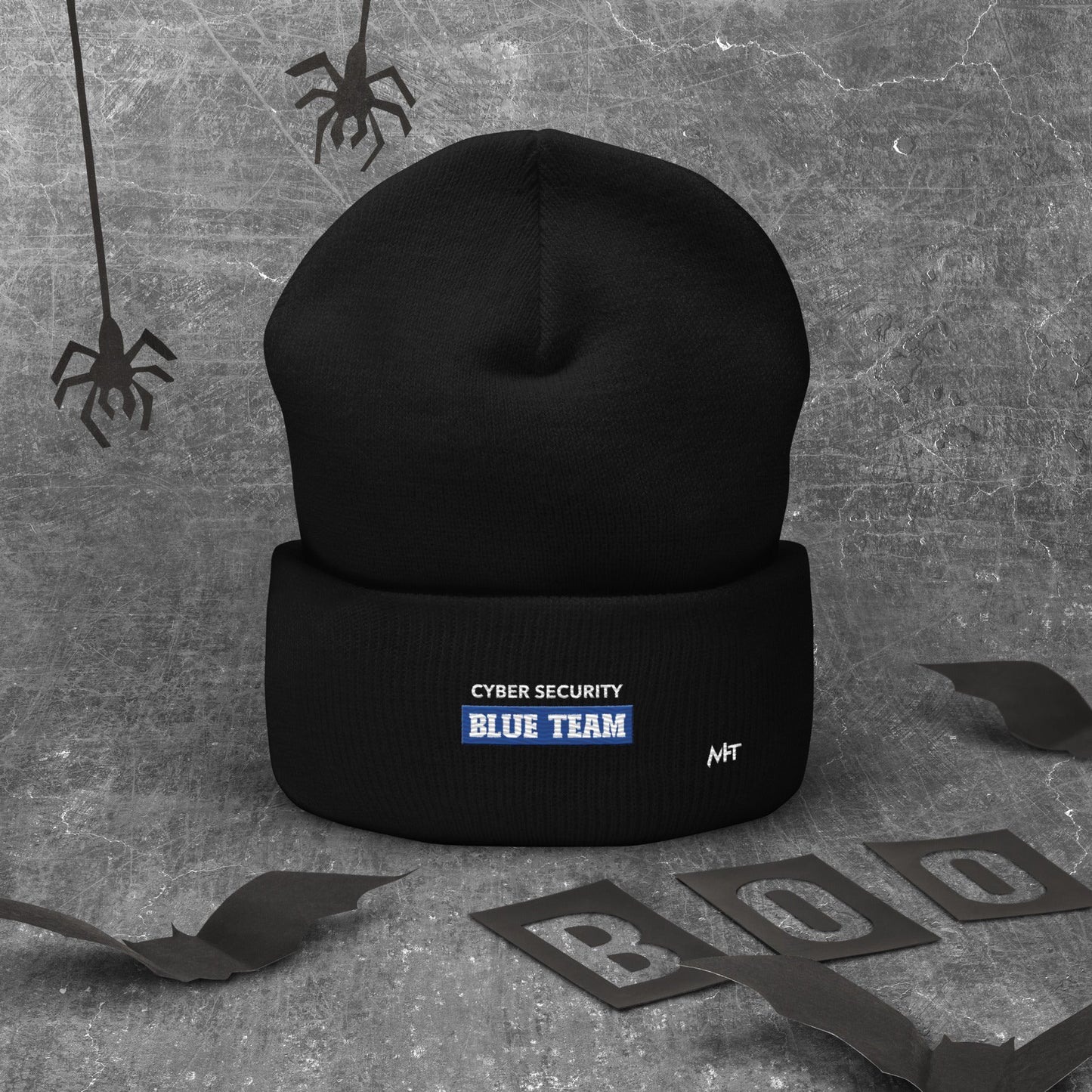 Cyber Security Blue Team V10 - Cuffed Beanie by DarkByteGear