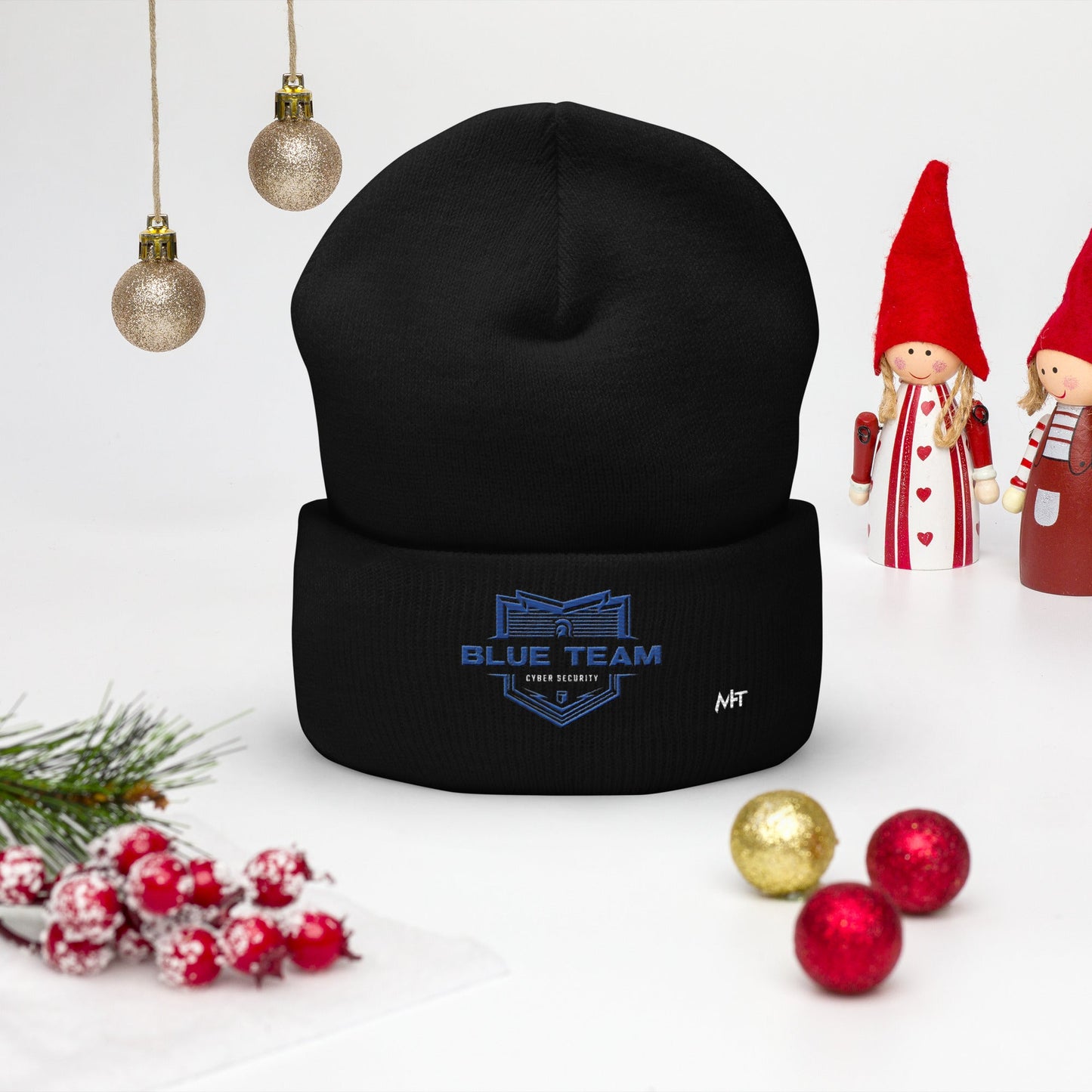 Cyber Security Blue Team V14 - Cuffed Beanie by DarkByteGear