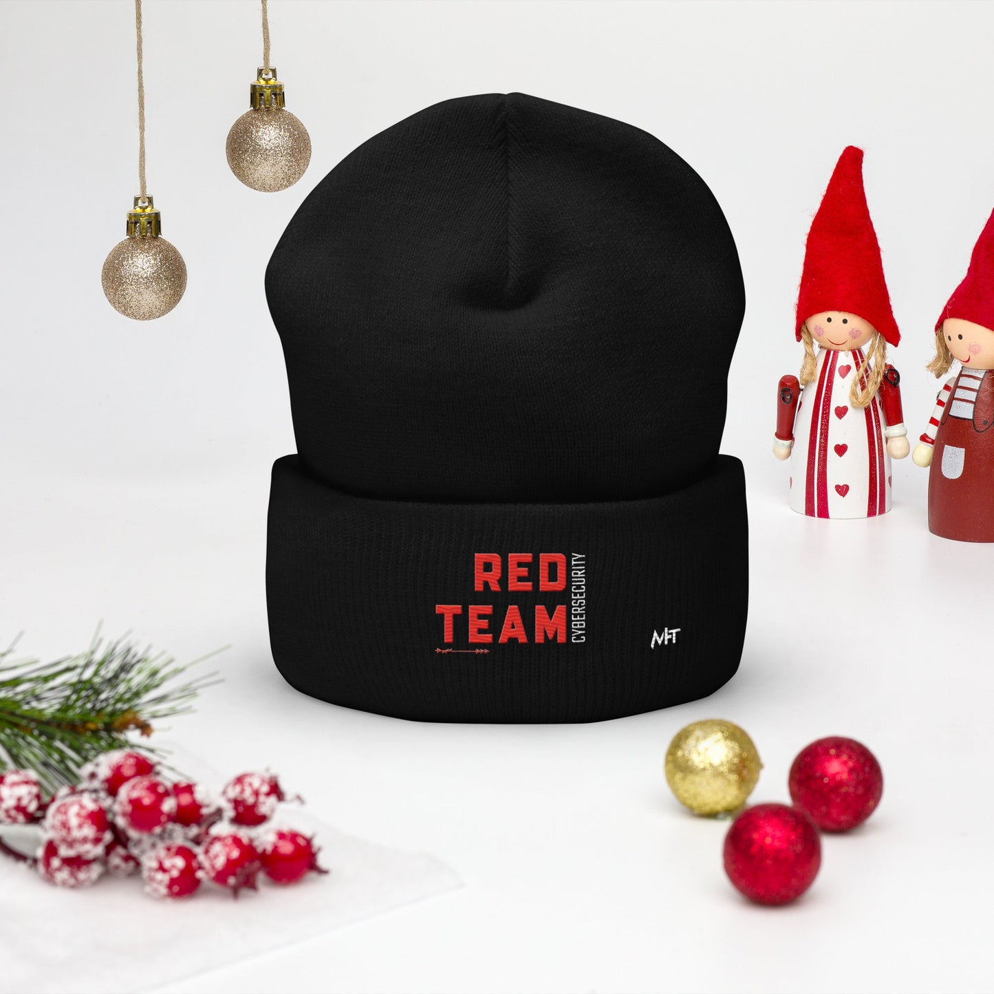 Cyber Security Red Team V8 - Cuffed Beanie by DarkByteGear