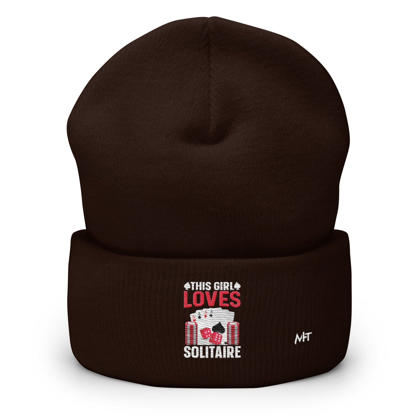 This Girl Loves Solitaire - Cuffed Beanie by DarkByteGear
