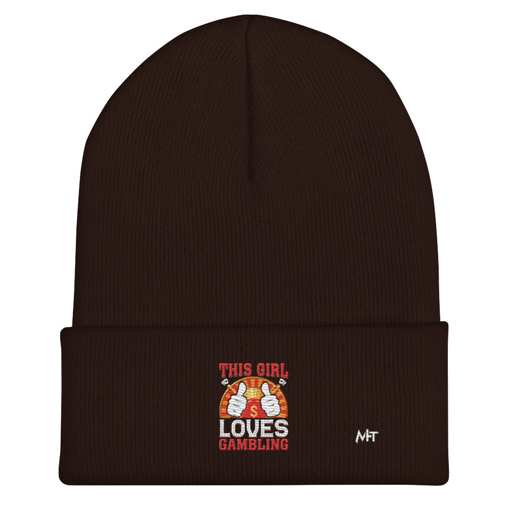 This Girl Loves Gambling - Cuffed Beanie by DarkByteGear
