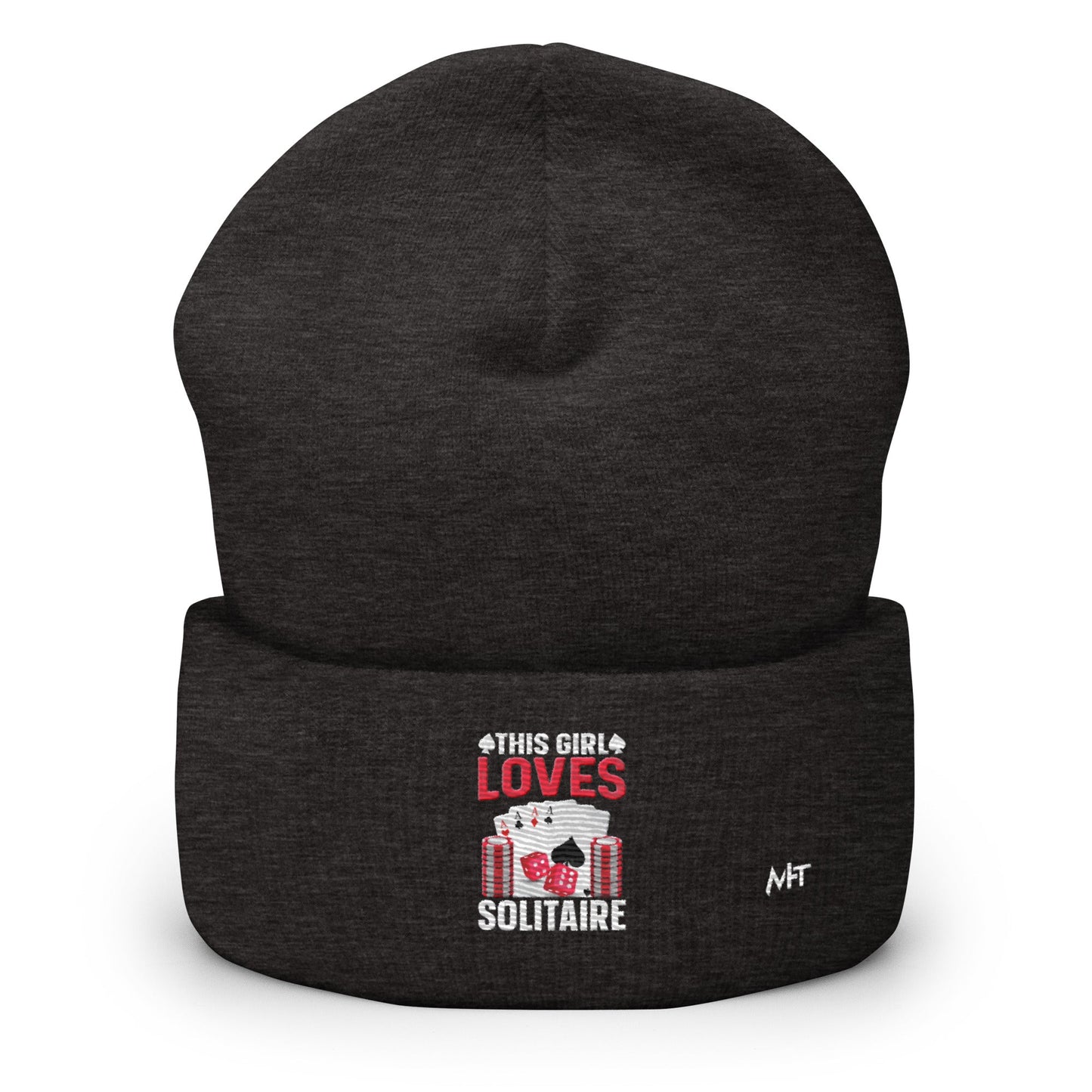 This Girl Loves Solitaire - Cuffed Beanie by DarkByteGear