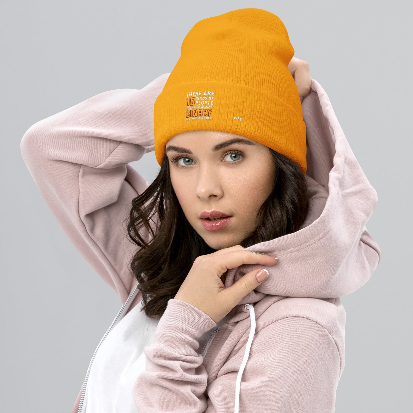There are 10 kinds of People - Cuffed Beanie by DarkByteGear