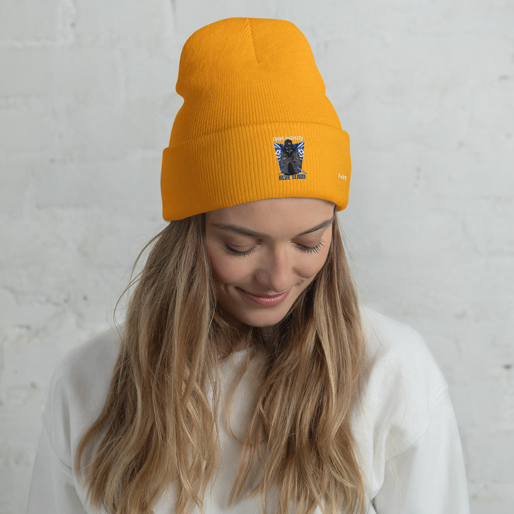 Cyber Security Blue Team V3 - Cuffed Beanie by DarkByteGear