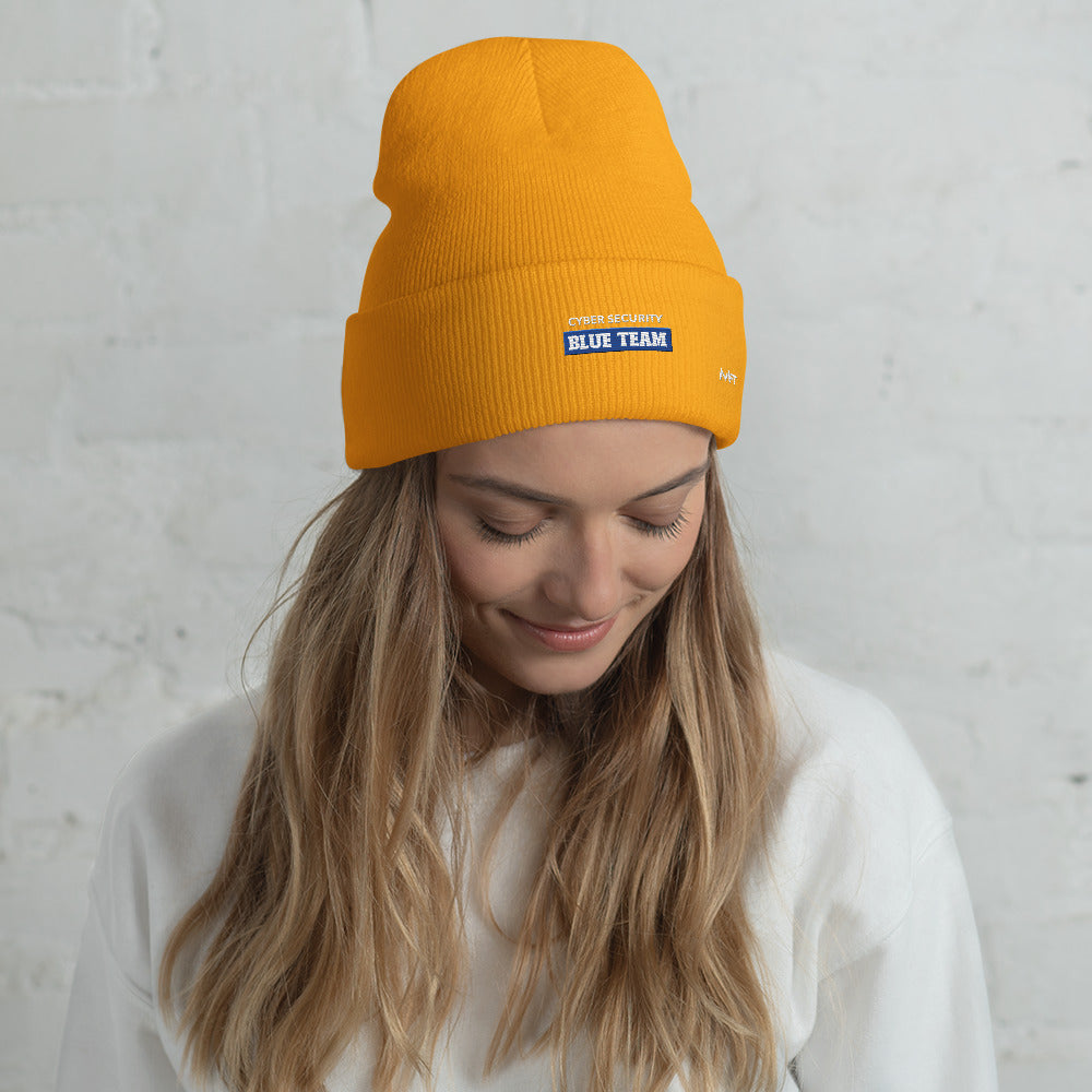 Cyber Security Blue Team V10 - Cuffed Beanie by DarkByteGear