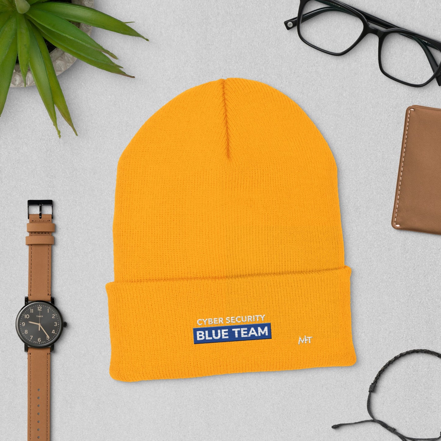 Cyber Security Blue Team V11 - Cuffed Beanie by DarkByteGear