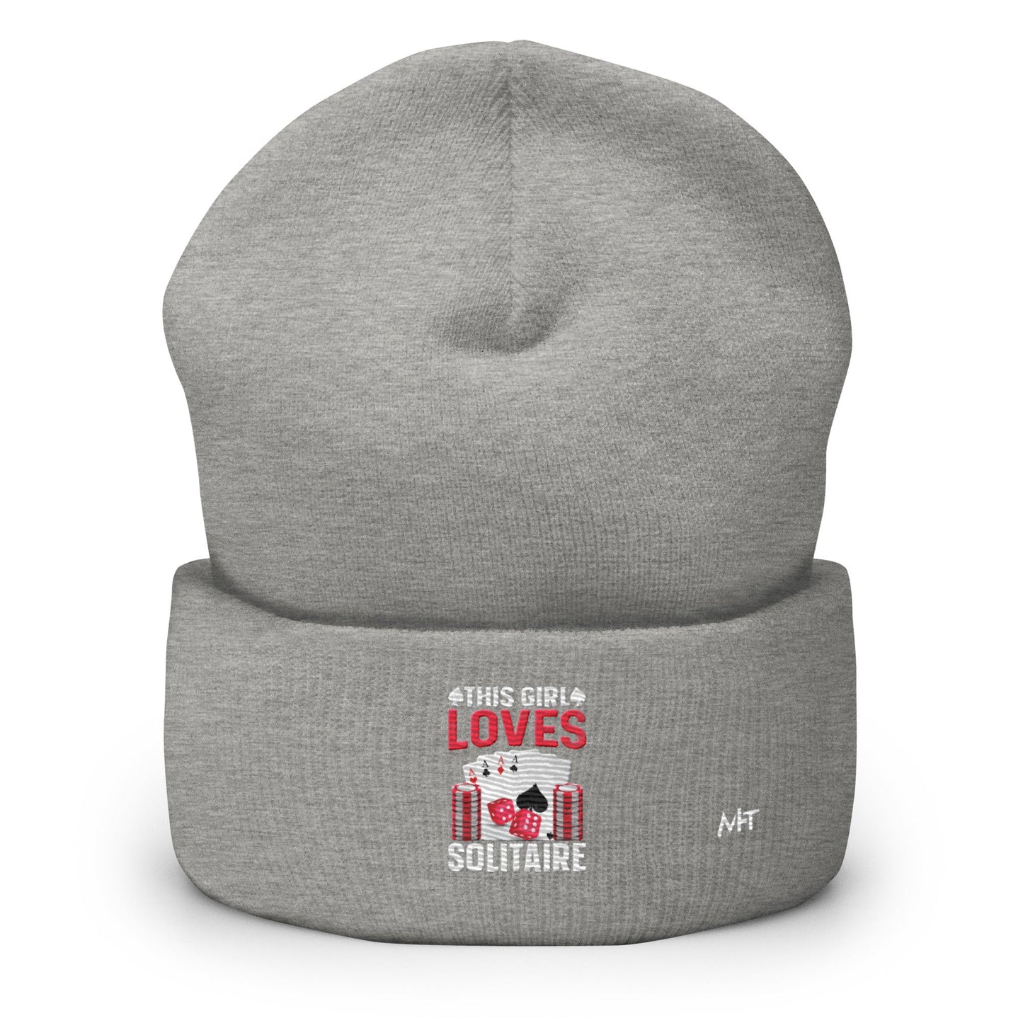 This Girl Loves Solitaire - Cuffed Beanie by DarkByteGear