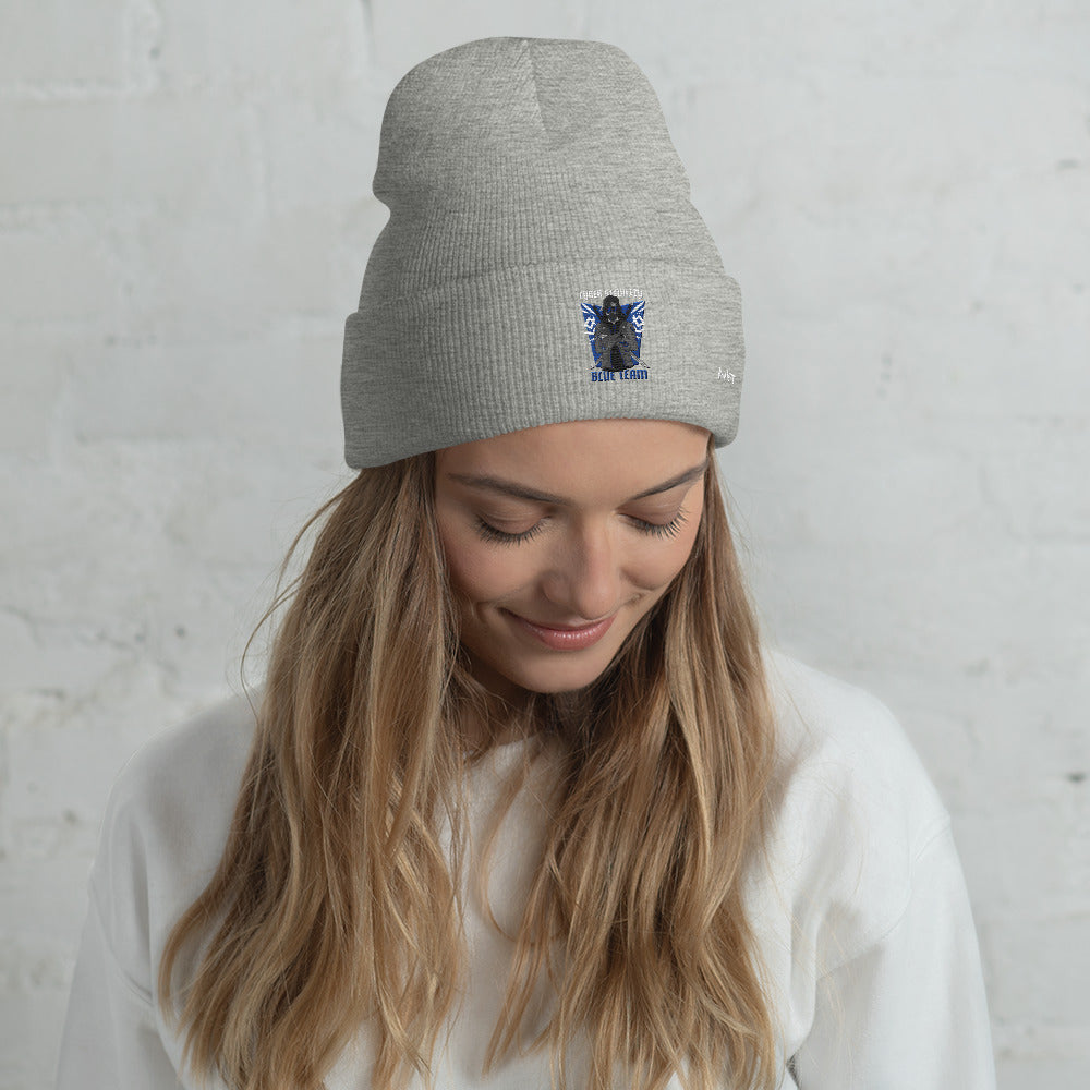 Cyber Security Blue Team V3 - Cuffed Beanie by DarkByteGear