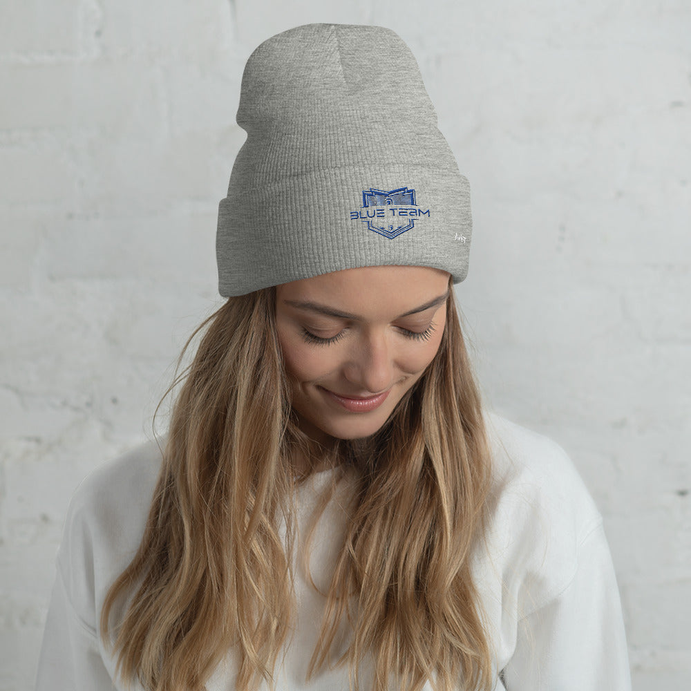 Cyber Security Blue Team V15 - Cuffed Beanie by DarkByteGear
