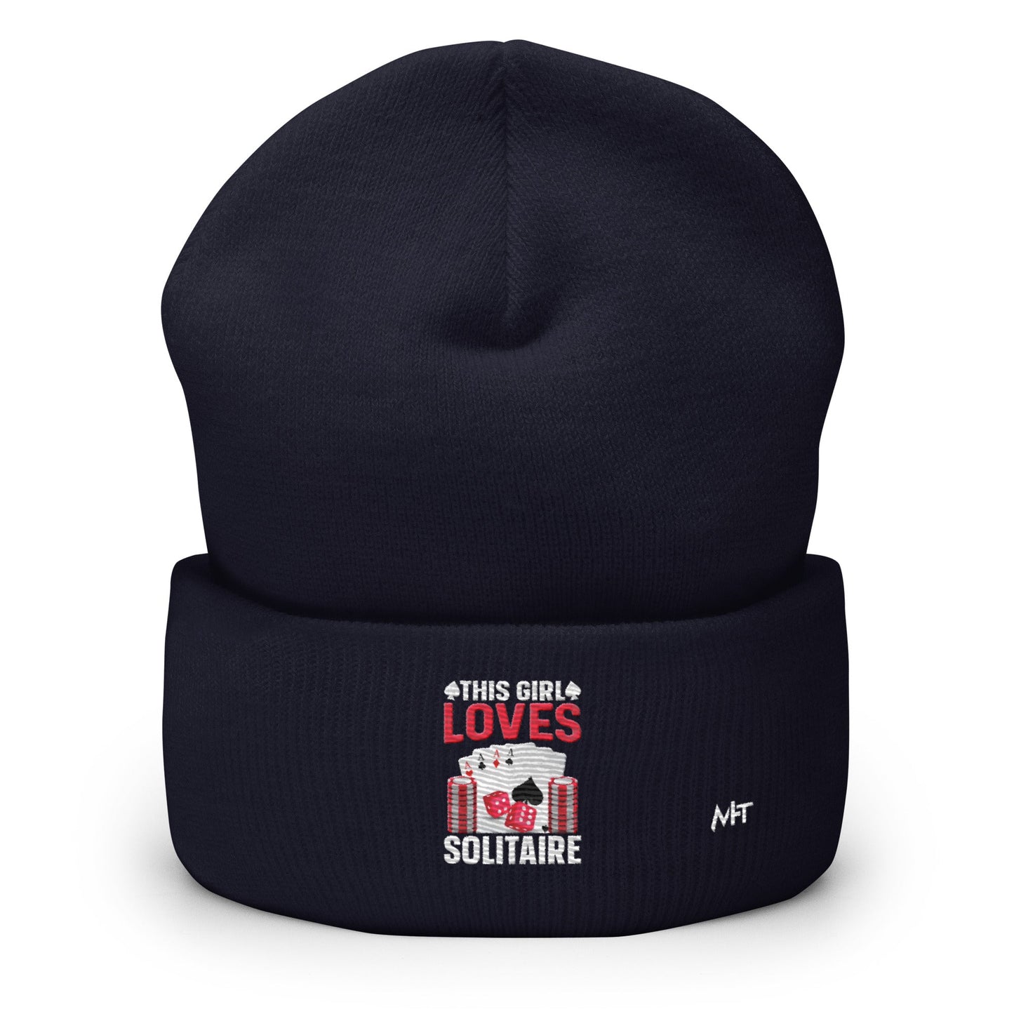 This Girl Loves Solitaire - Cuffed Beanie by DarkByteGear