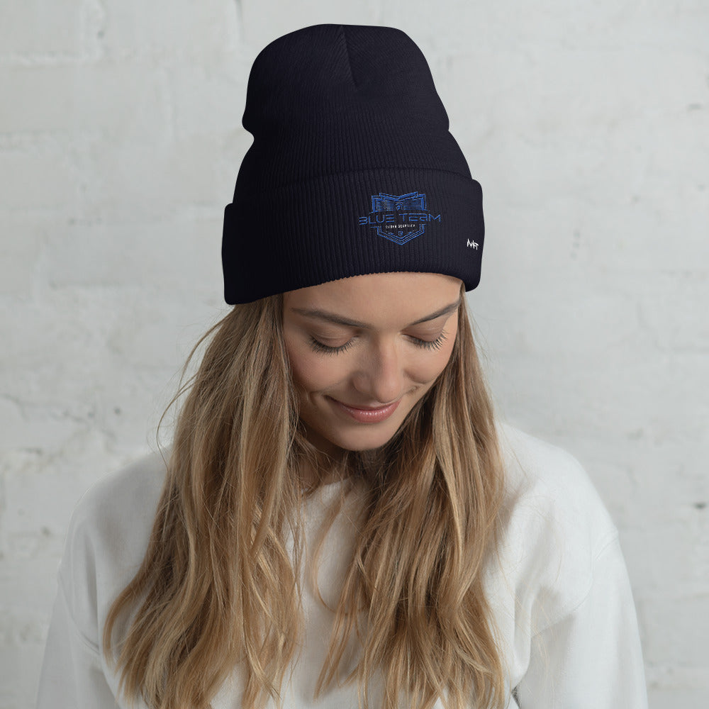 Cyber Security Blue Team V15 - Cuffed Beanie by DarkByteGear