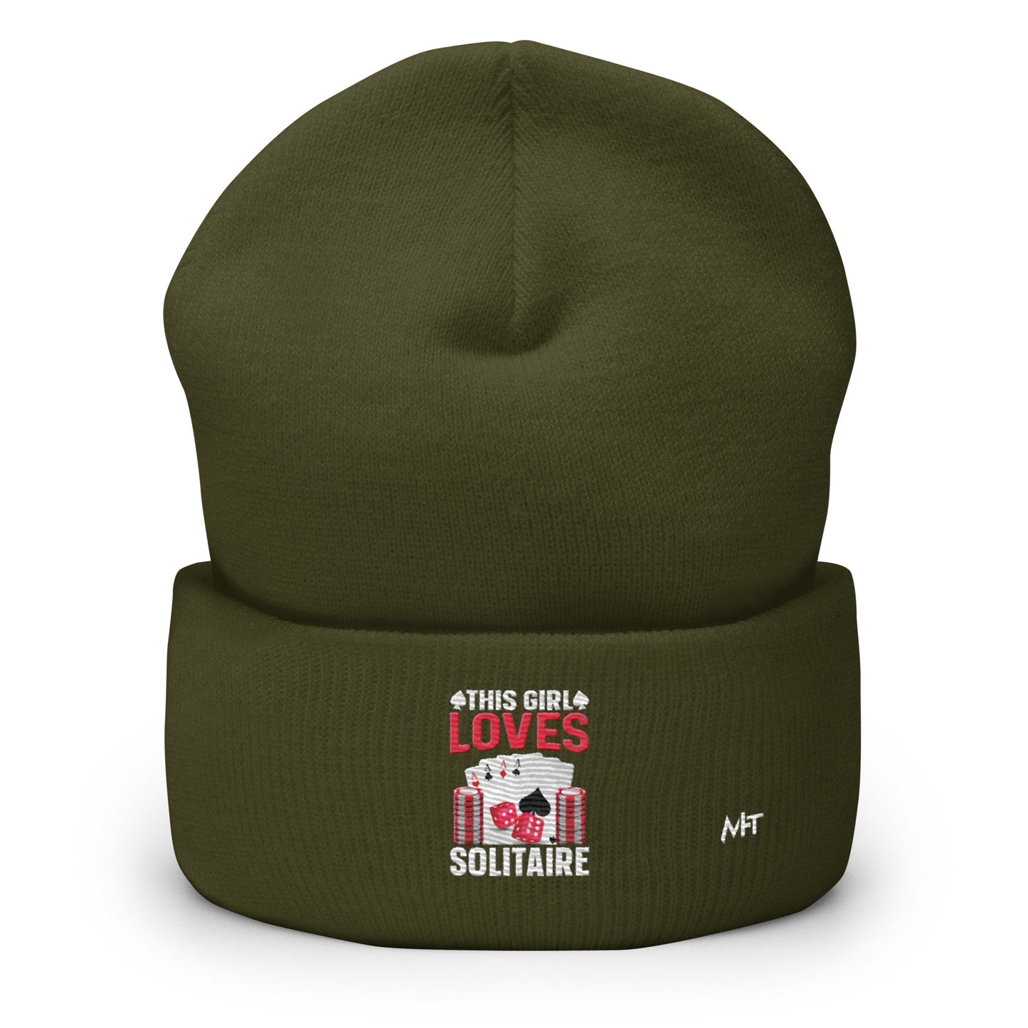 This Girl Loves Solitaire - Cuffed Beanie by DarkByteGear