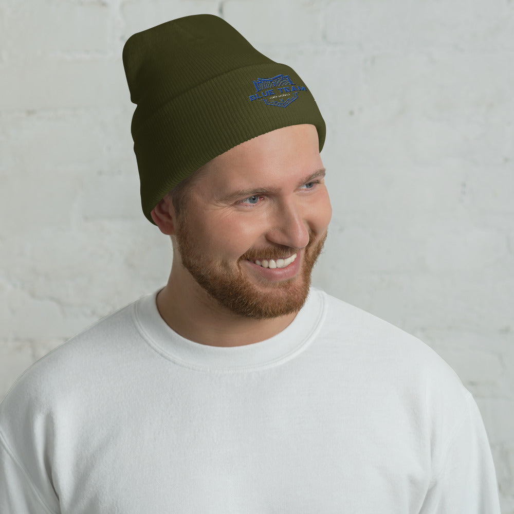Cyber Security Blue Team V14 - Cuffed Beanie by DarkByteGear
