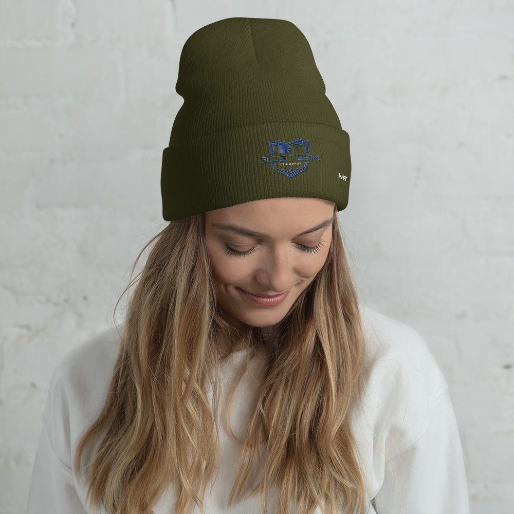 Cyber Security Blue Team V15 - Cuffed Beanie by DarkByteGear