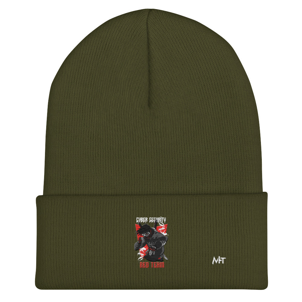 Cyber Security Red Team V3 - Cuffed Beanie by DarkByteGear