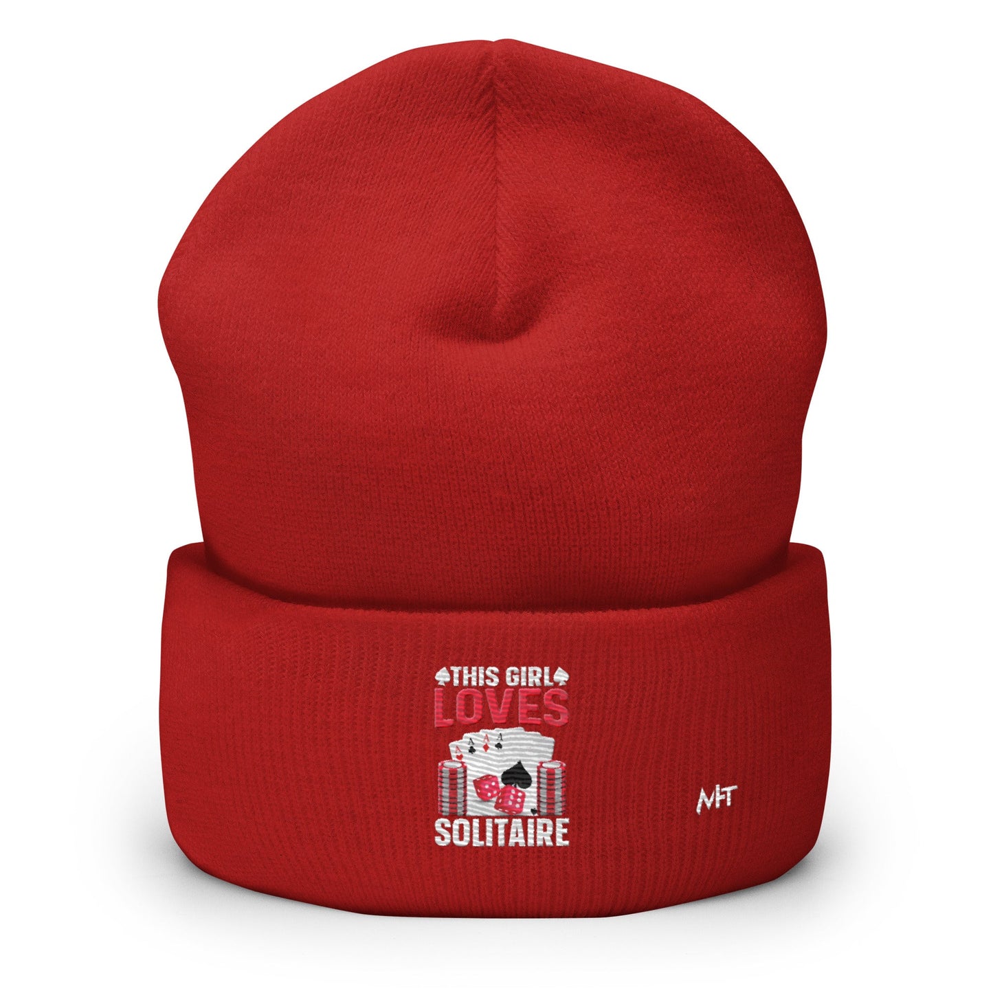 This Girl Loves Solitaire - Cuffed Beanie by DarkByteGear