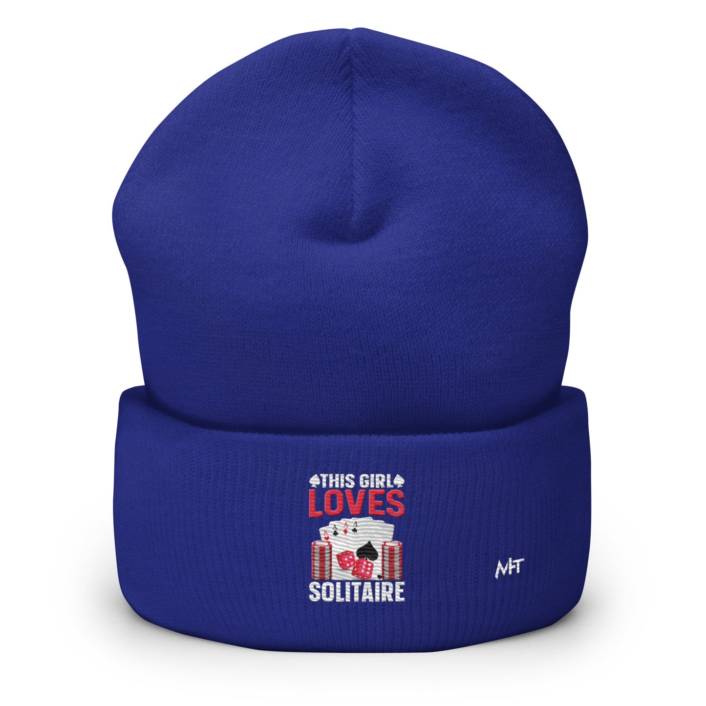 This Girl Loves Solitaire - Cuffed Beanie by DarkByteGear