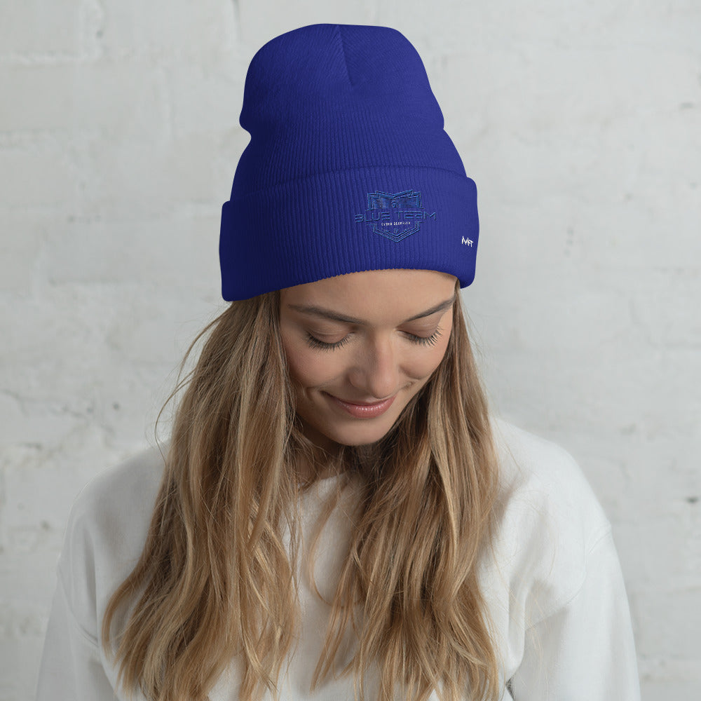 Cyber Security Blue Team V15 - Cuffed Beanie by DarkByteGear