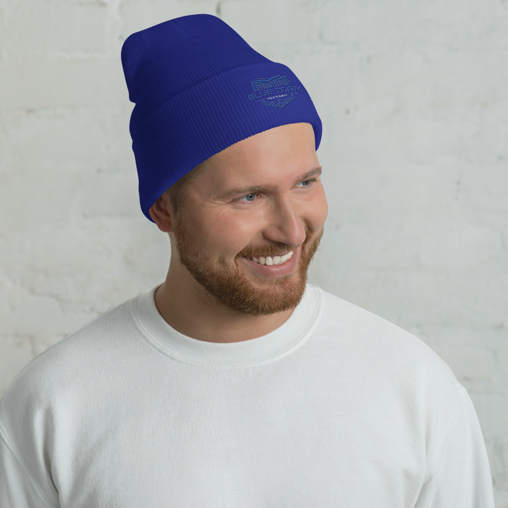 Cyber Security Blue Team V17 - Cuffed Beanie by DarkByteGear