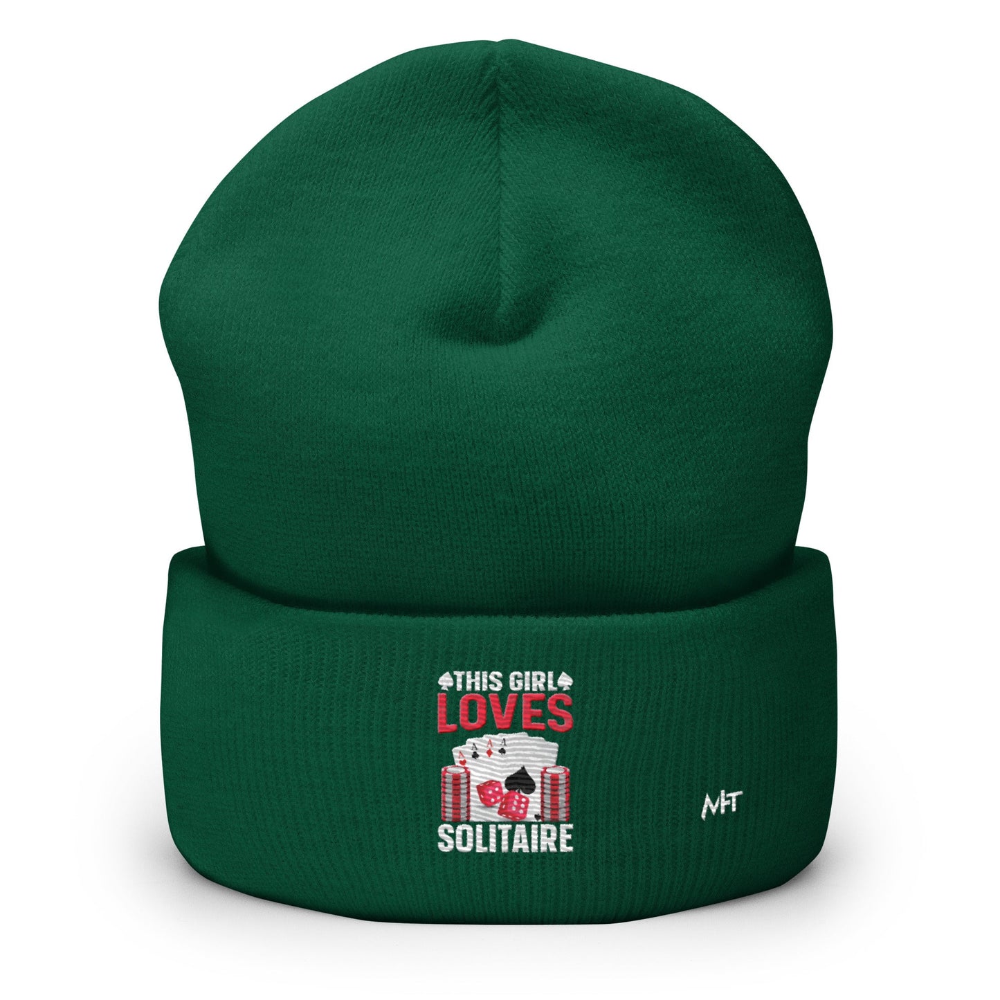 This Girl Loves Solitaire - Cuffed Beanie by DarkByteGear