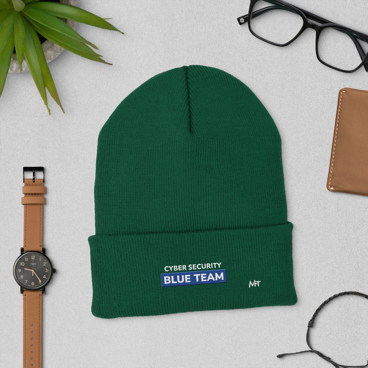 Cyber Security Blue Team V11 - Cuffed Beanie by DarkByteGear