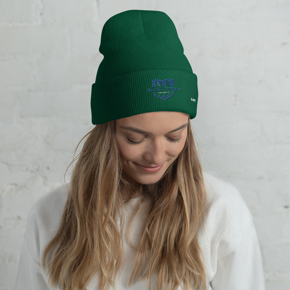 Cyber Security Blue Team V15 - Cuffed Beanie by DarkByteGear
