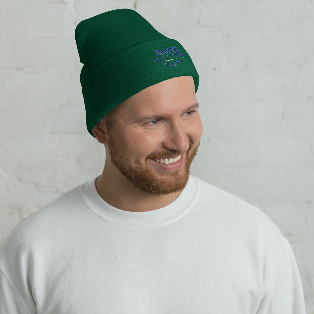 Cyber Security Blue Team V17 - Cuffed Beanie by DarkByteGear