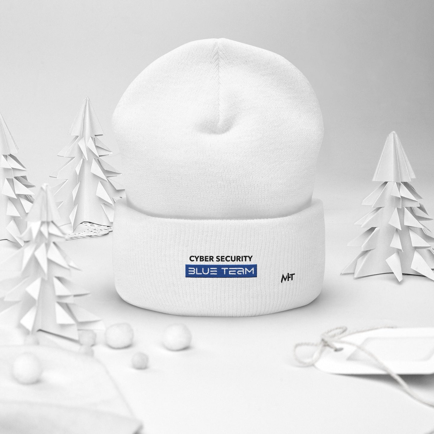 Cyber Security Blue Team V8 - Cuffed Beanie by DarkByteGear