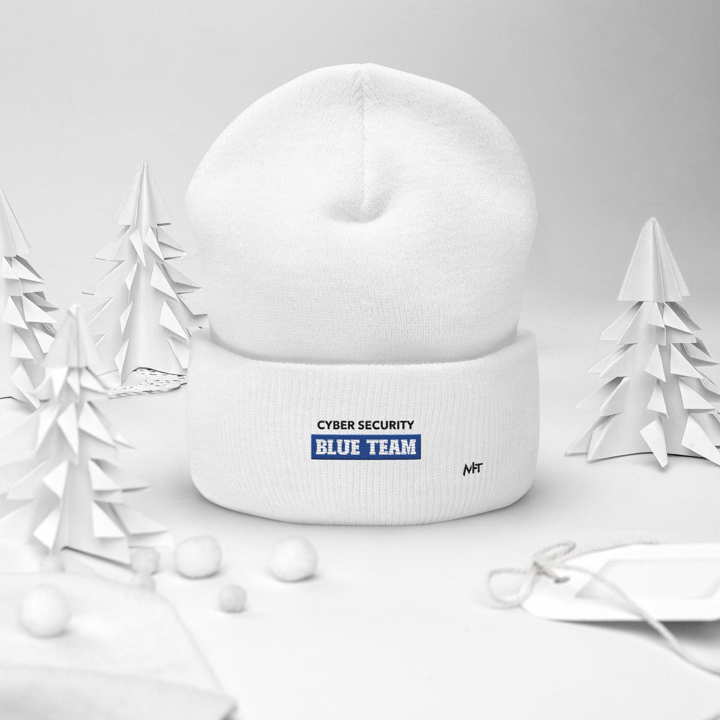 Cyber Security Blue Team V10 - Cuffed Beanie by DarkByteGear