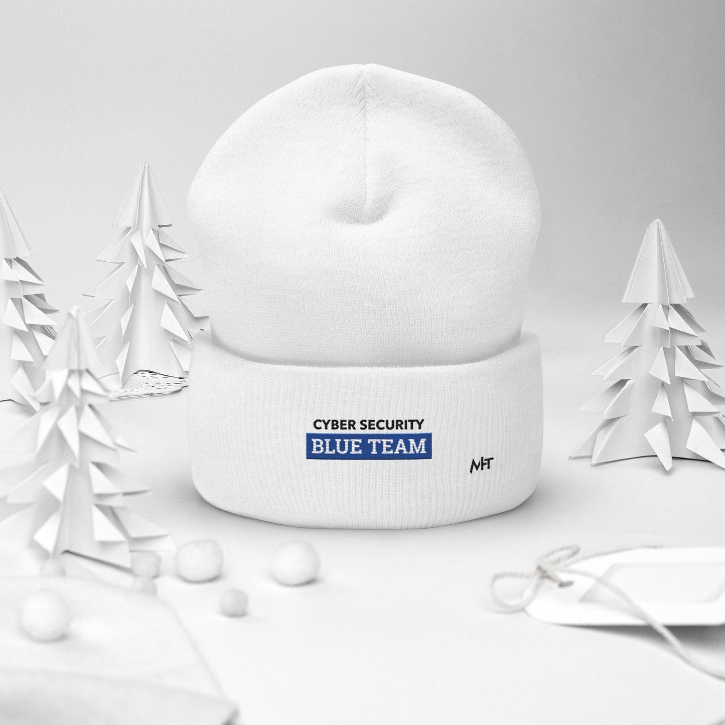 Cyber Security Blue Team V6 - Cuffed Beanie by DarkByteGear