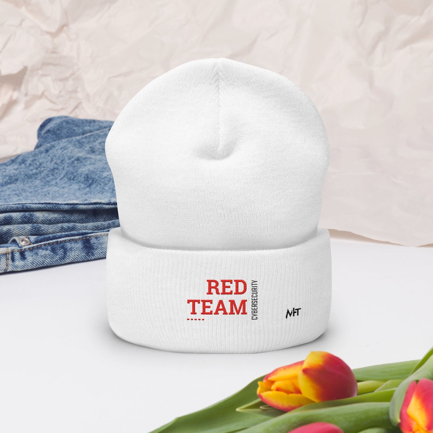 Cyber Security Red Team V12 - Cuffed Beanie by DarkByteGear