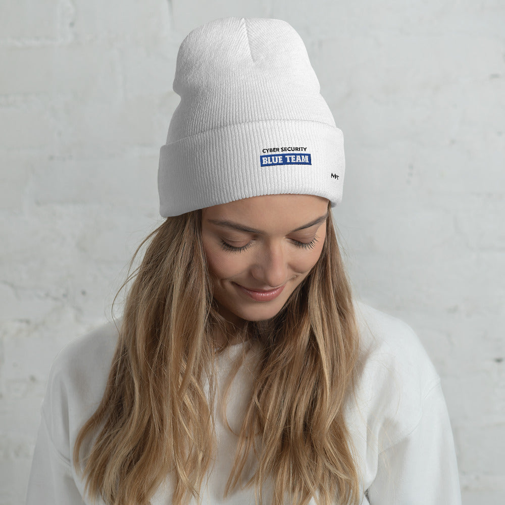 Cyber Security Blue Team V10 - Cuffed Beanie by DarkByteGear