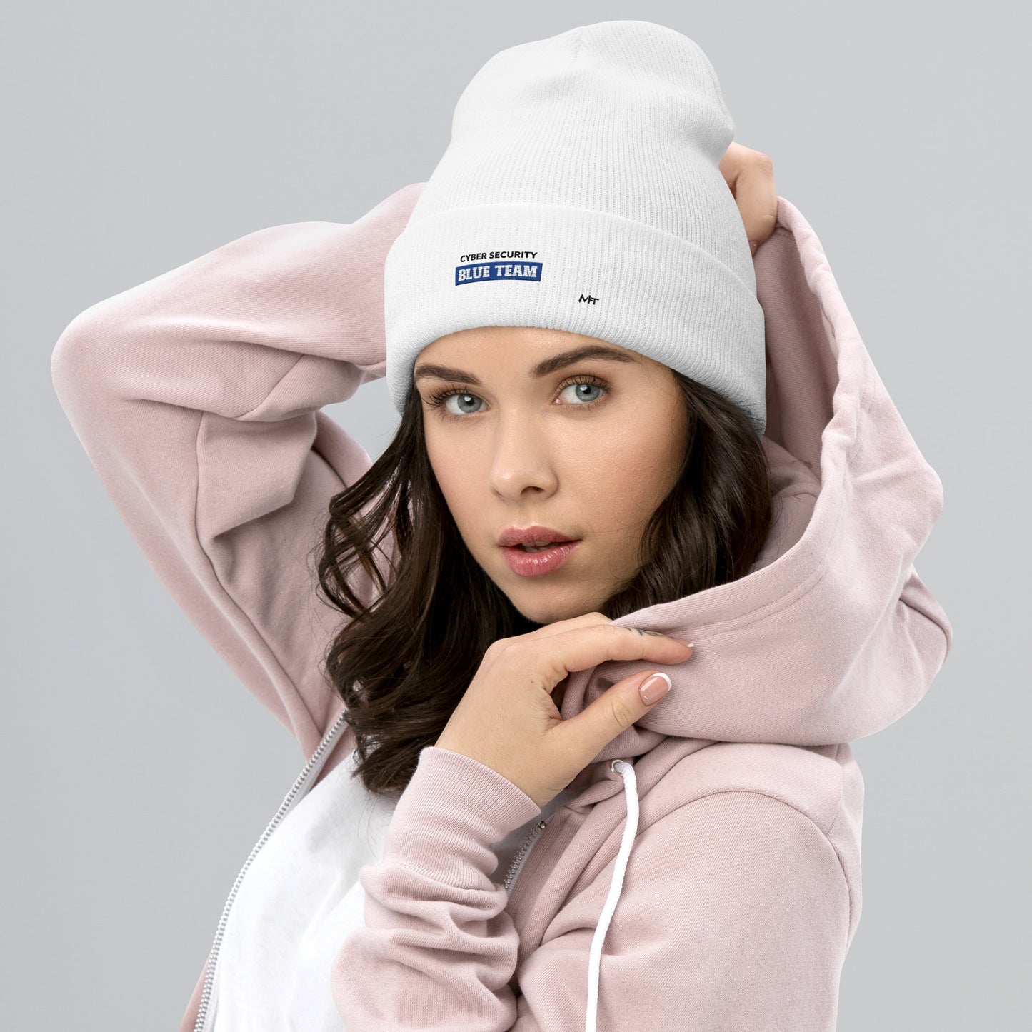 Cyber Security Blue Team V10 - Cuffed Beanie by DarkByteGear