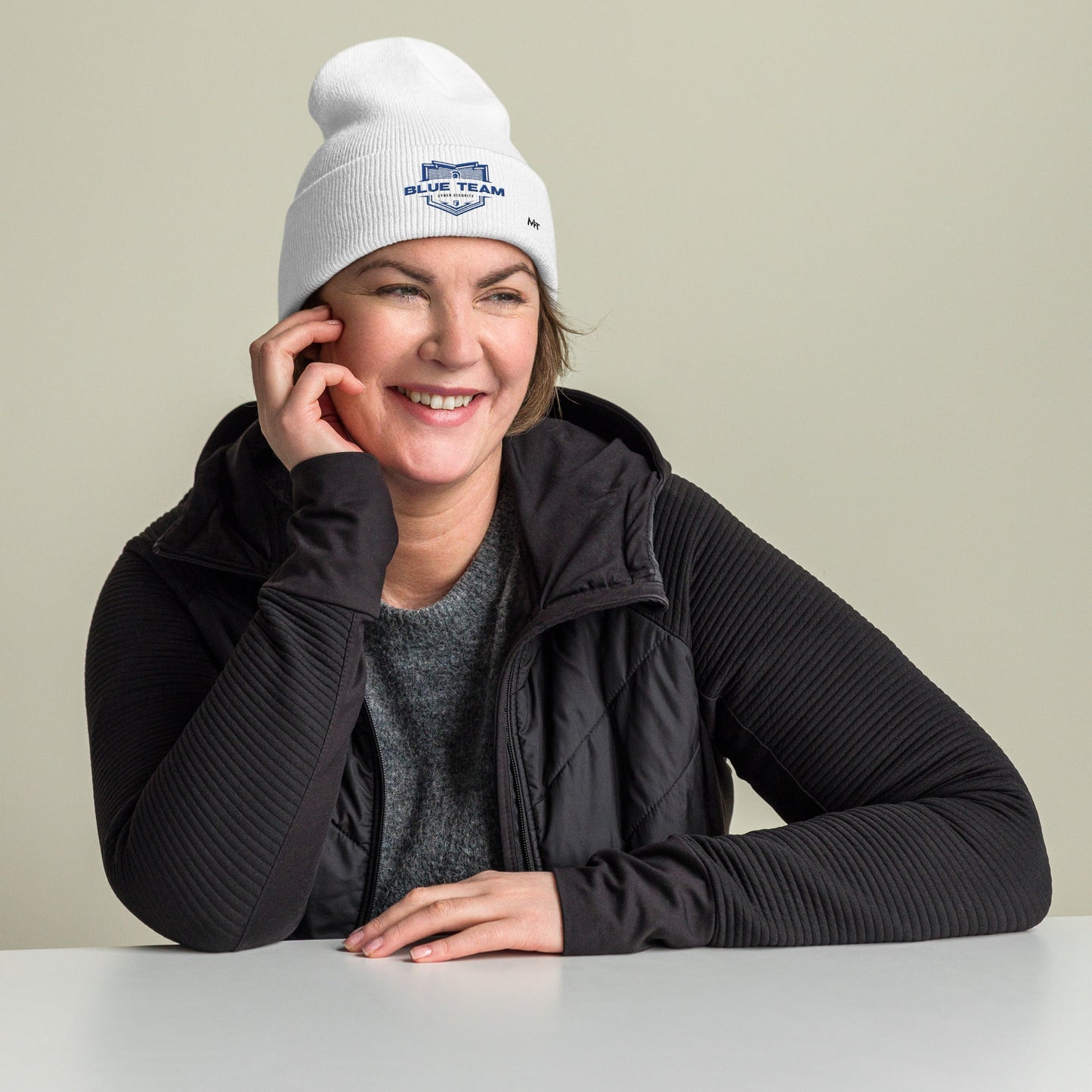 Cyber Security Blue Team V14 - Cuffed Beanie by DarkByteGear