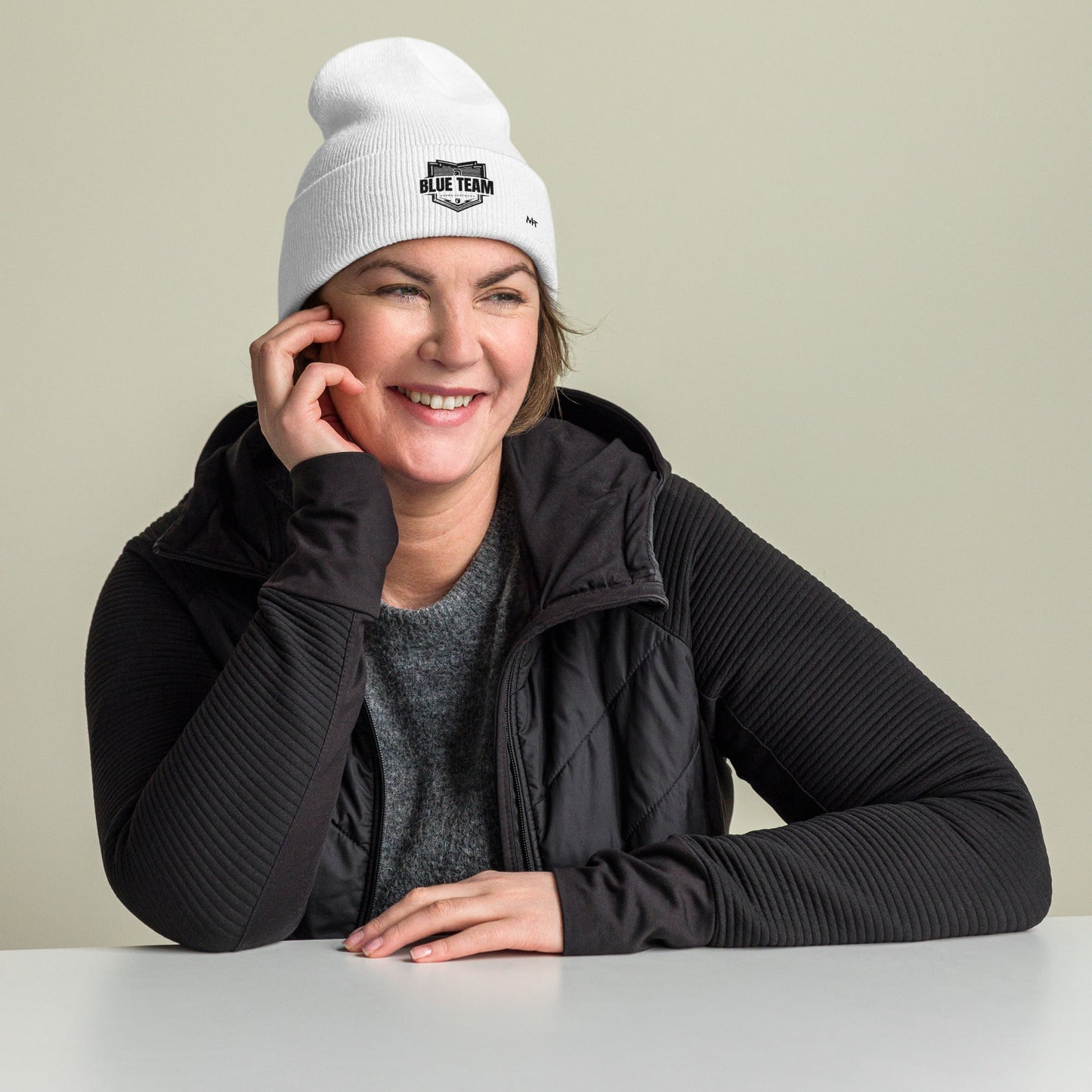 Cyber Security Blue Team V1 - Cuffed Beanie by DarkByteGear